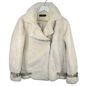 Ralph Lauren Black Label Faux Fur Cream Jacket - Women's Size XS